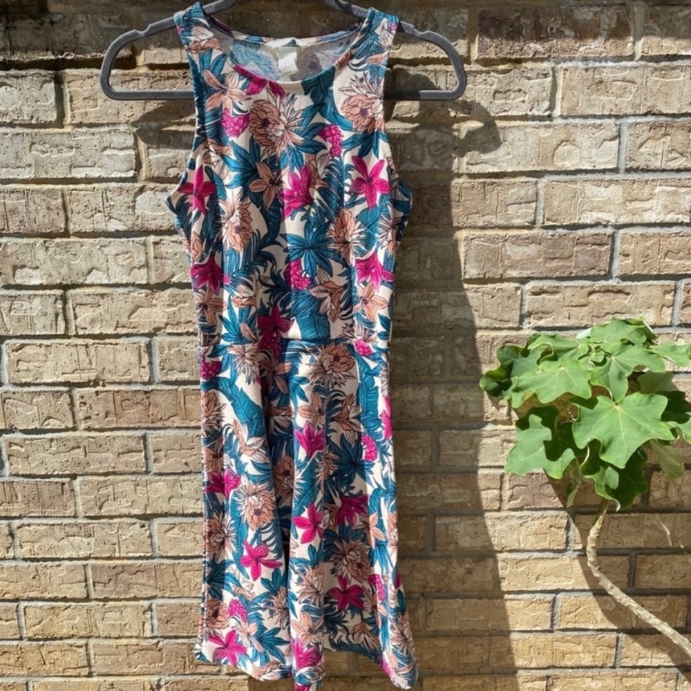 Racerback Sleeveless Floral Dress